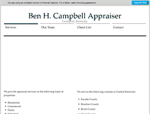 Tablet Screenshot of bencampbellappraiser.com